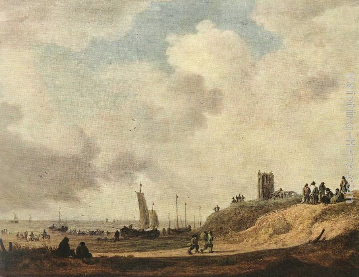 Seashore at Scheveningen painting - Jan van Goyen Seashore at Scheveningen art painting